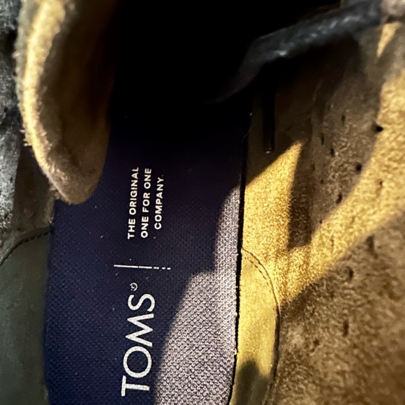 TOMS Navi Mens Green Nubuck Lace Up Chukka Boots - Size 11.5M Olive Green - Picture 7 of 16